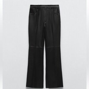 Zara Flared Leather Pants Limited Edition